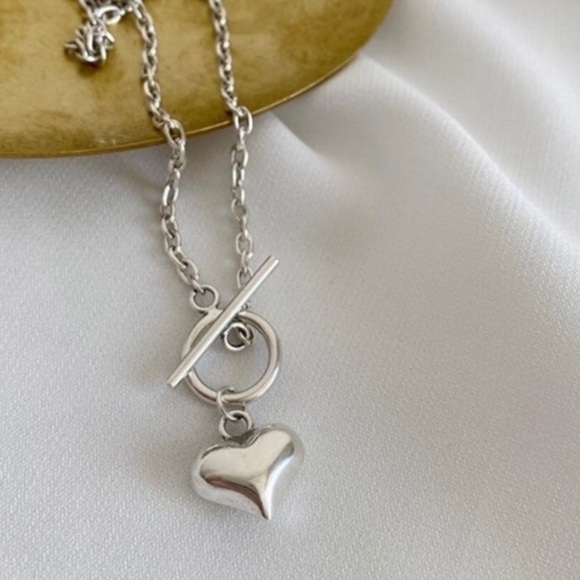 🤍Insta heart sterling silver necklace - Picture 7 of 7
